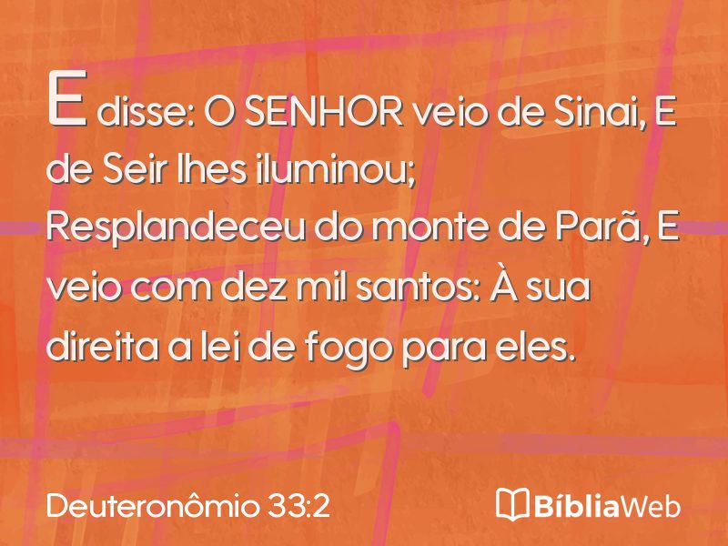 Deuteronômio 33:2 em imagem para compartilhar