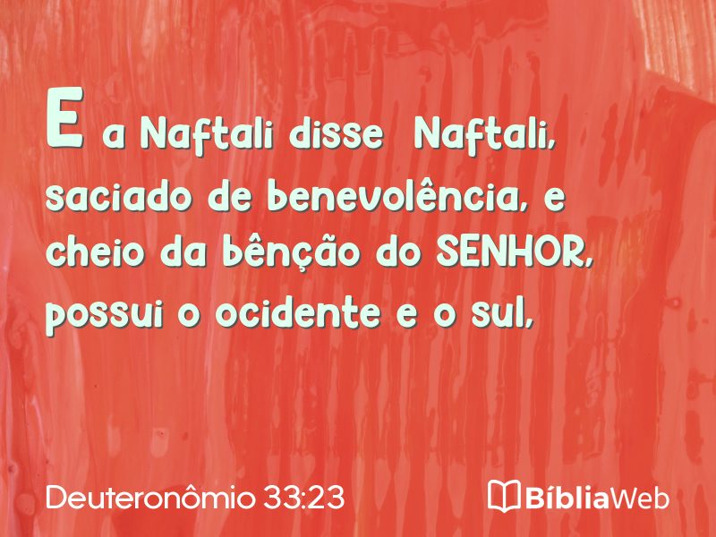Deuteronômio 33:23 em imagem para compartilhar