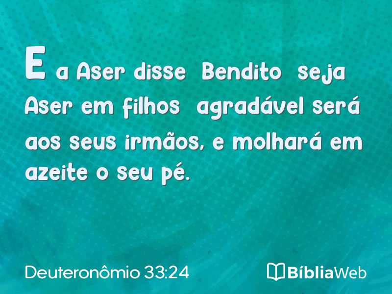 Deuteronômio 33:24 em imagem para compartilhar