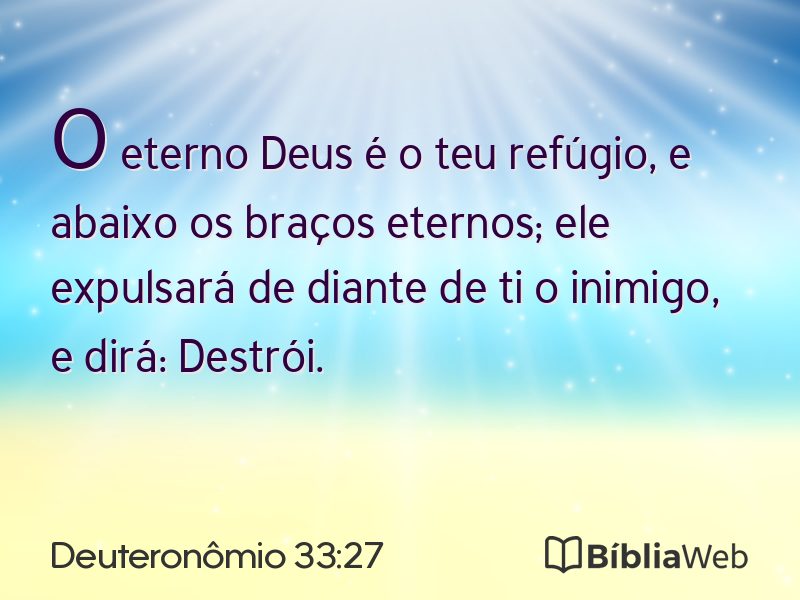 Deuteronômio 33:27 em imagem para compartilhar