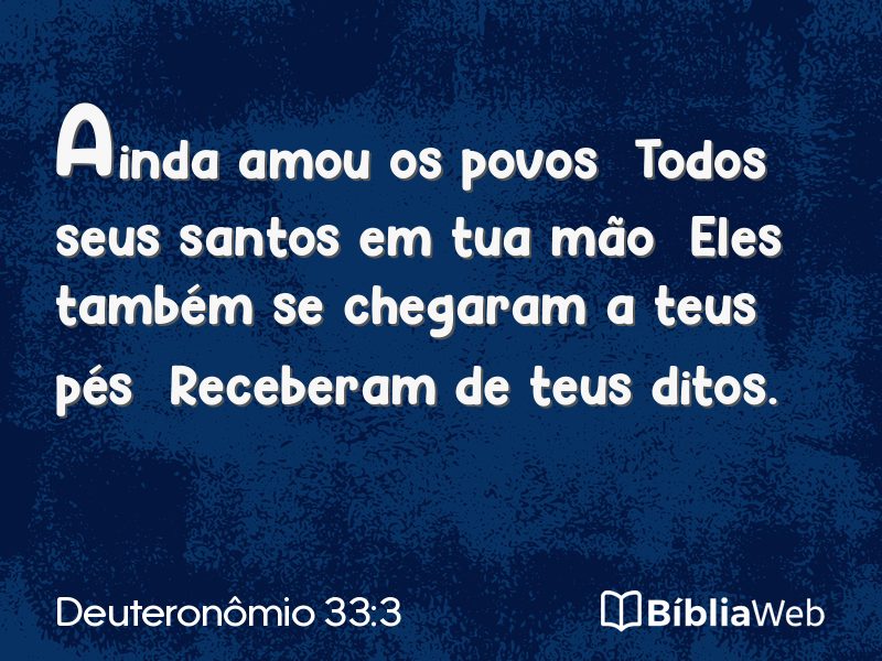 Deuteronômio 33:3 em imagem para compartilhar