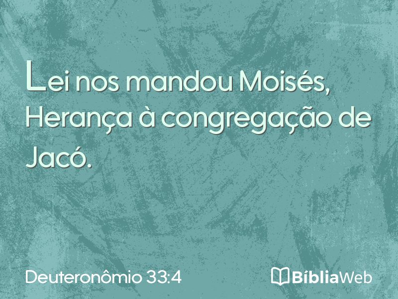 Deuteronômio 33:4 em imagem para compartilhar