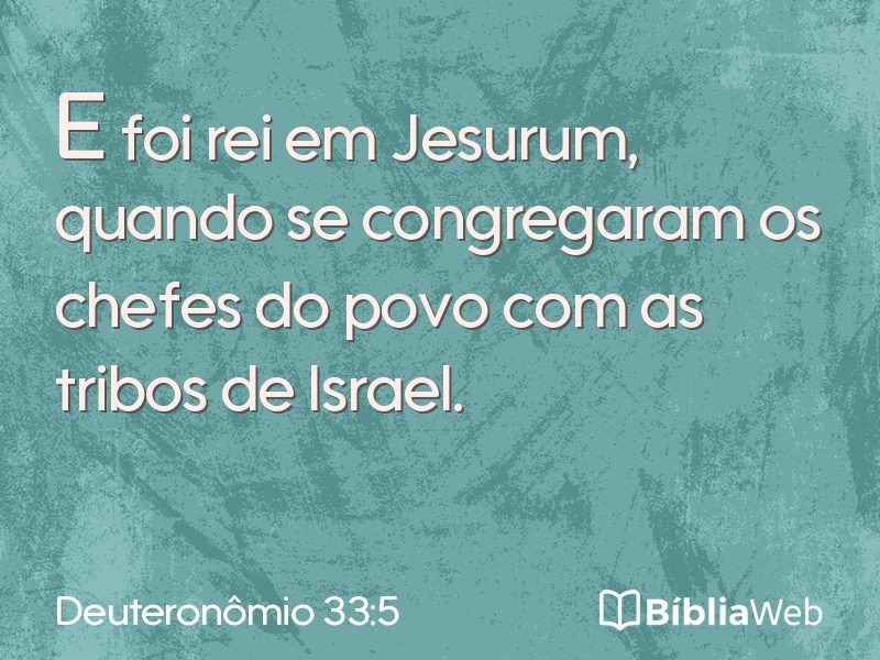 Deuteronômio 33:5 em imagem para compartilhar