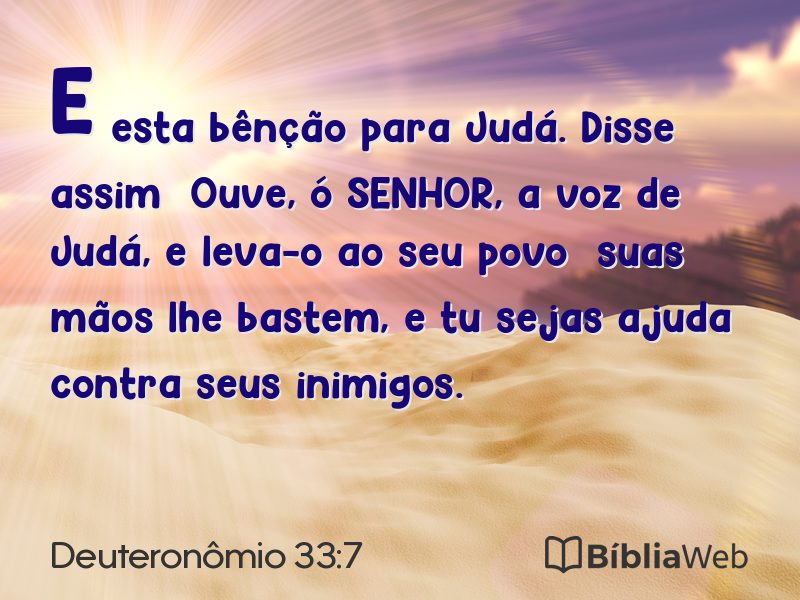 Deuteronômio 33:7 em imagem para compartilhar