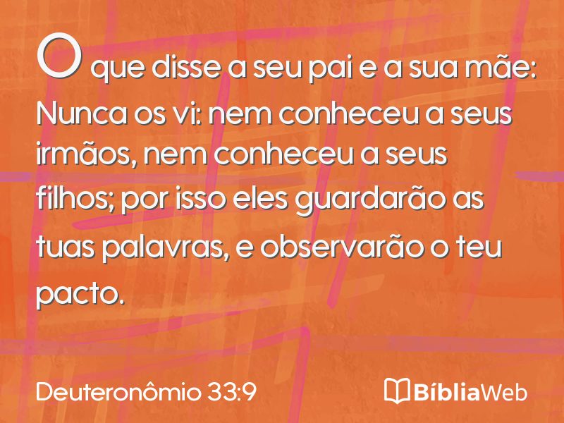 Deuteronômio 33:9 em imagem para compartilhar