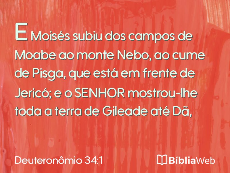 Deuteronômio 34:1 em imagem para compartilhar