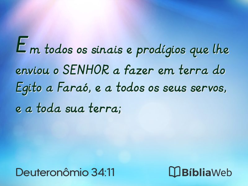 Deuteronômio 34:11 em imagem para compartilhar