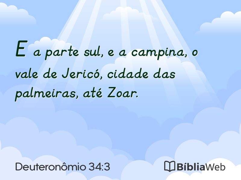 Deuteronômio 34:3 em imagem para compartilhar