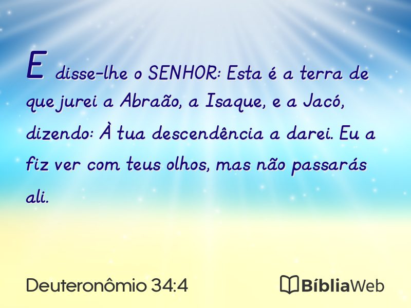 Deuteronômio 34:4 em imagem para compartilhar