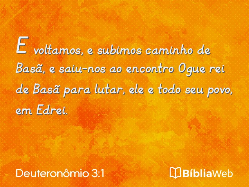 Deuteronômio 3:1 em imagem para compartilhar