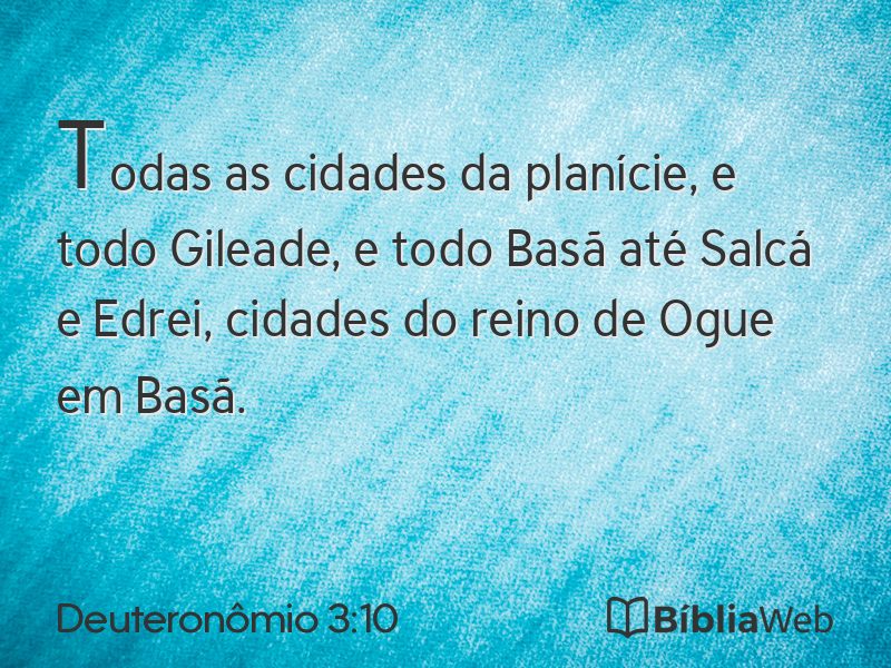 Deuteronômio 3:10 em imagem para compartilhar