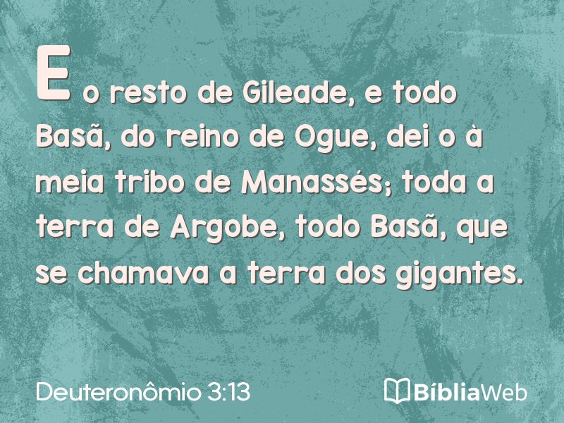 Deuteronômio 3:13 em imagem para compartilhar