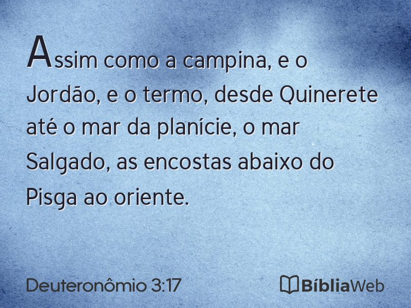 Deuteronômio 3:17 em imagem para compartilhar