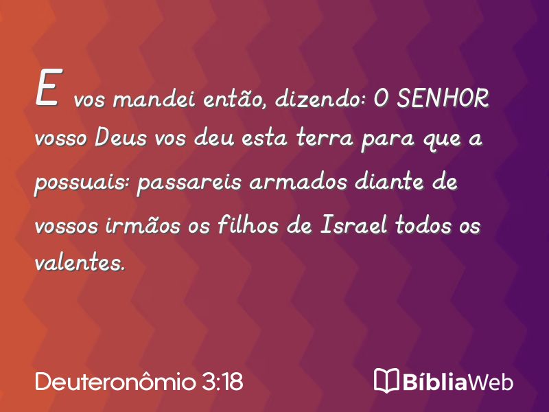 Deuteronômio 3:18 em imagem para compartilhar