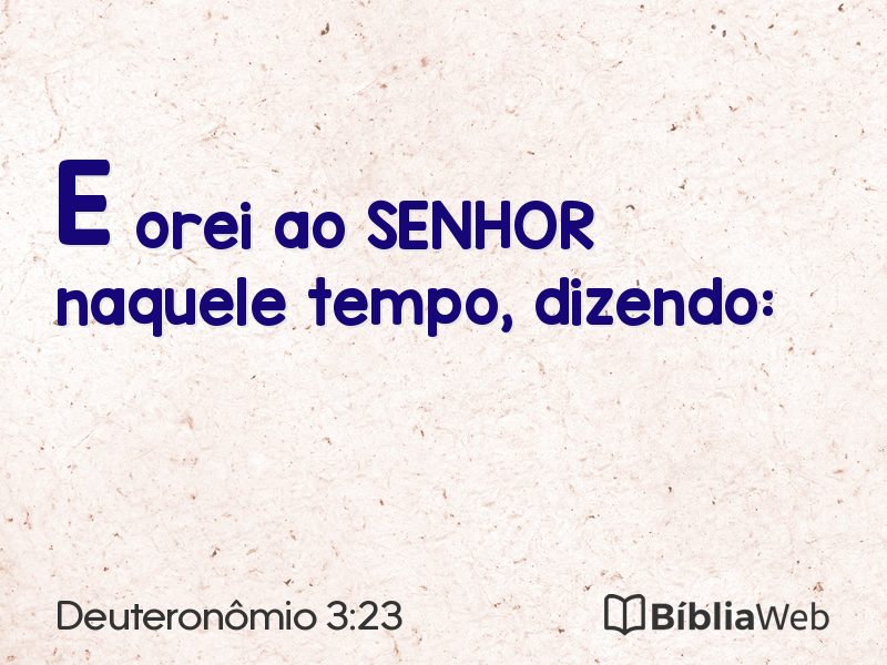 Deuteronômio 3:23 em imagem para compartilhar