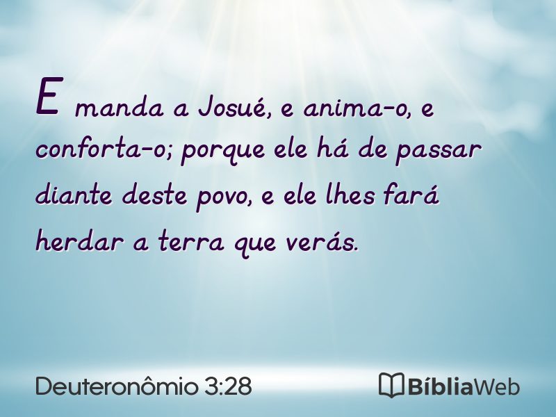 Deuteronômio 3:28 em imagem para compartilhar