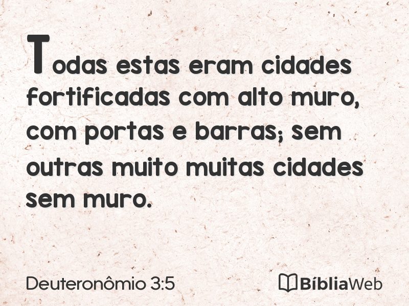 Deuteronômio 3:5 em imagem para compartilhar