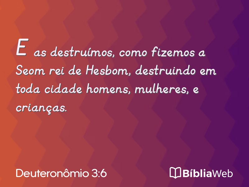 Deuteronômio 3:6 em imagem para compartilhar