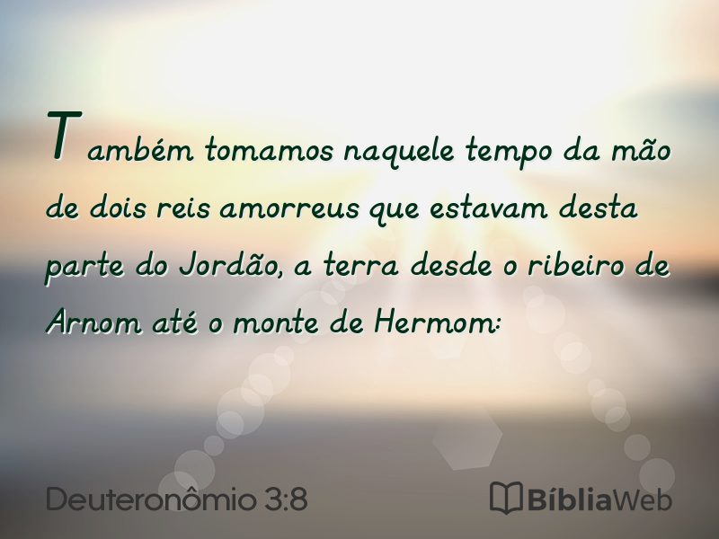 Deuteronômio 3:8 em imagem para compartilhar