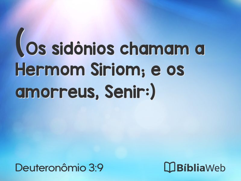Deuteronômio 3:9 em imagem para compartilhar