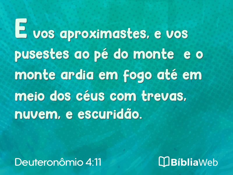 Deuteronômio 4:11 em imagem para compartilhar
