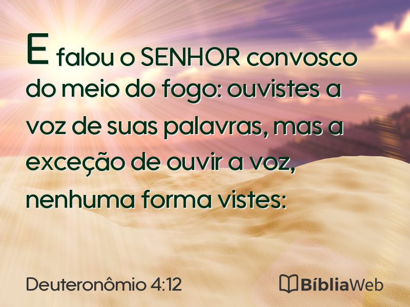 Deuteronômio 4:12 em imagem para compartilhar