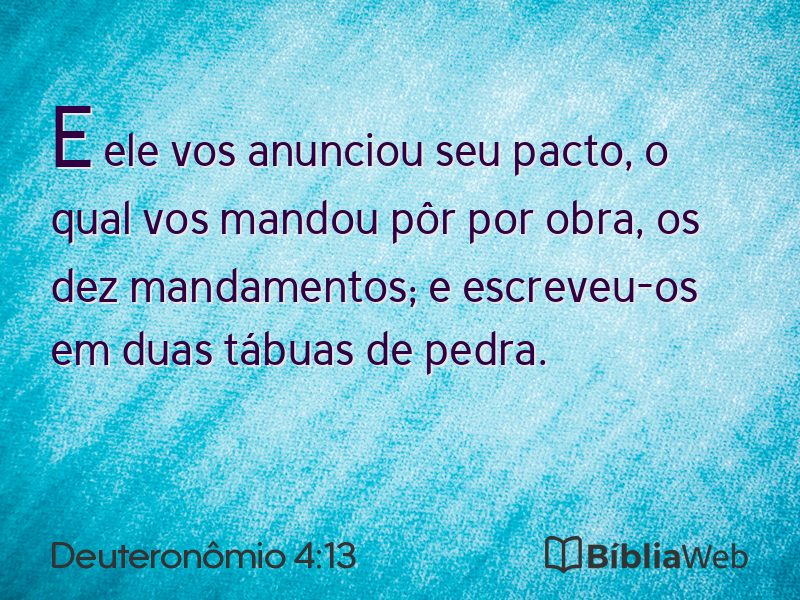 Deuteronômio 4:13 em imagem para compartilhar