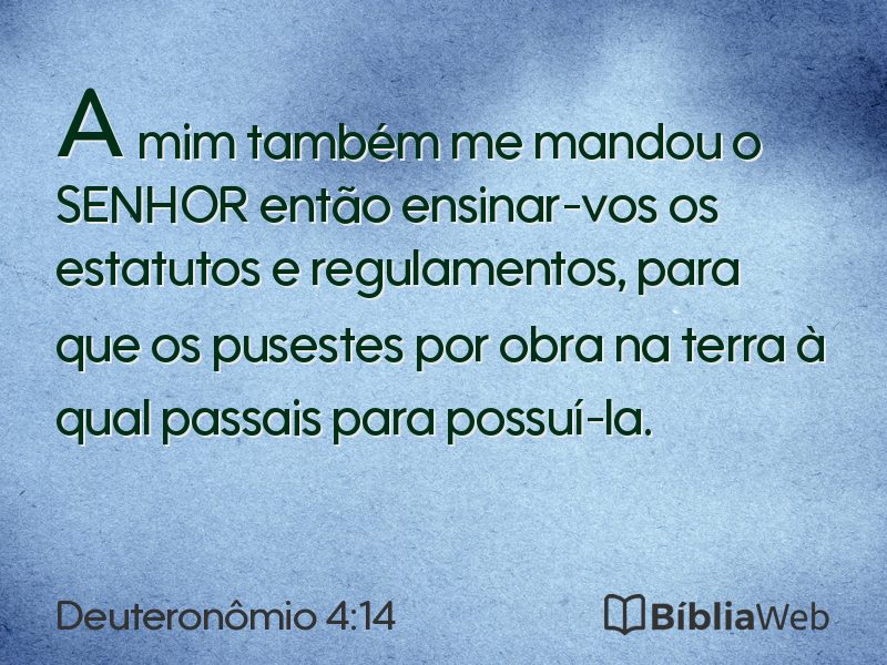 Deuteronômio 4:14 em imagem para compartilhar