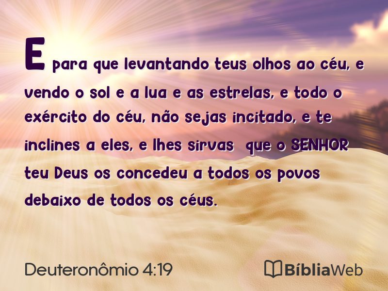 Deuteronômio 4:19 em imagem para compartilhar