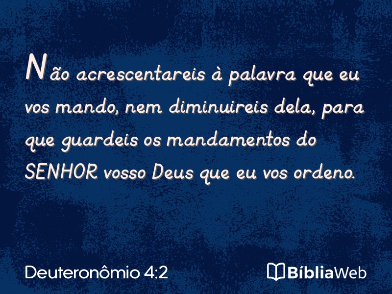 Deuteronômio 4:2 em imagem para compartilhar