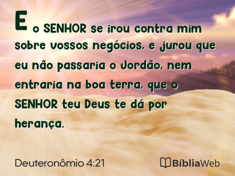 Deuteronômio 4:21 em imagem para compartilhar