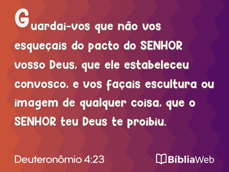 Deuteronômio 4:23 em imagem para compartilhar