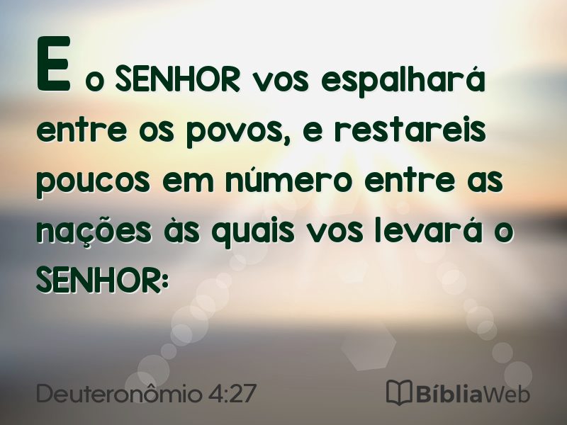 Deuteronômio 4:27 em imagem para compartilhar