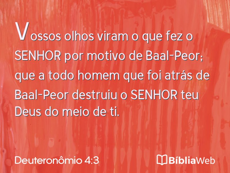 Deuteronômio 4:3 em imagem para compartilhar