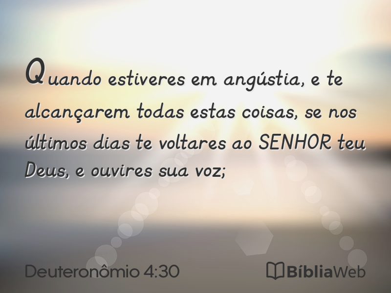 Deuteronômio 4:30 em imagem para compartilhar