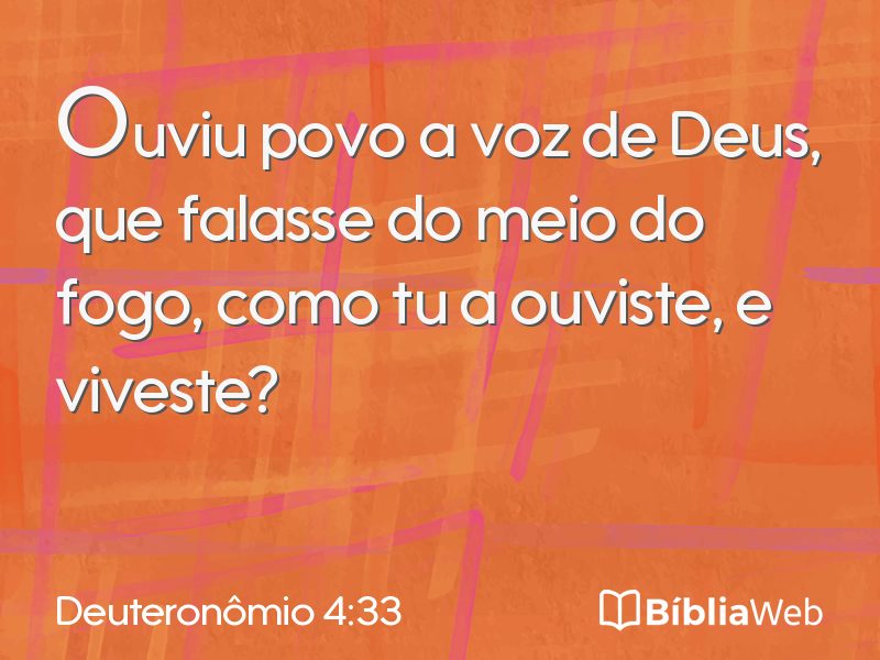 Deuteronômio 4:33 em imagem para compartilhar