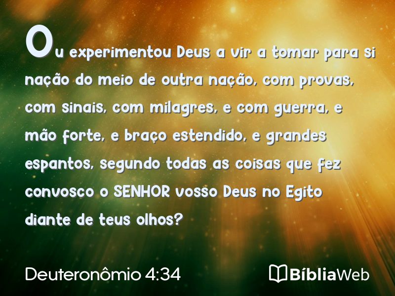 Deuteronômio 4:34 em imagem para compartilhar
