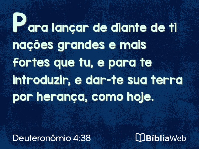 Deuteronômio 4:38 em imagem para compartilhar