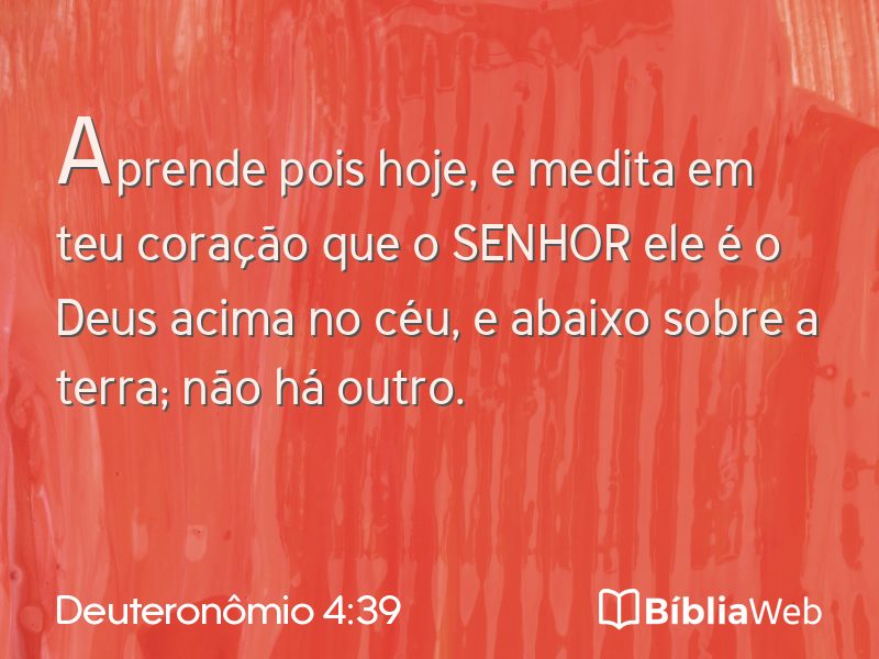 Deuteronômio 4:39 em imagem para compartilhar
