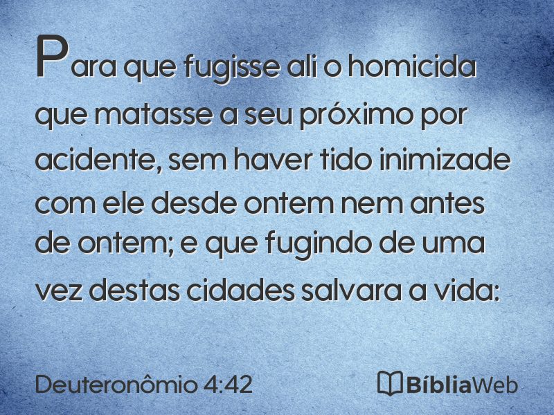 Deuteronômio 4:42 em imagem para compartilhar