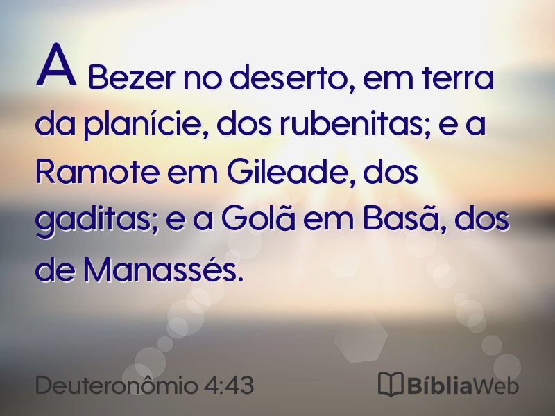 Deuteronômio 4:43 em imagem para compartilhar