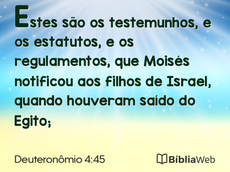 Deuteronômio 4:45 em imagem para compartilhar