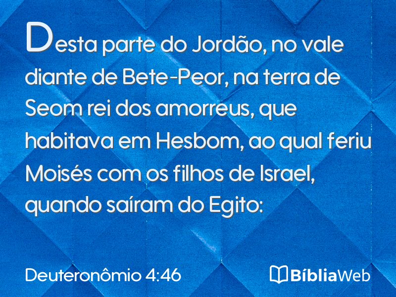 Deuteronômio 4:46 em imagem para compartilhar