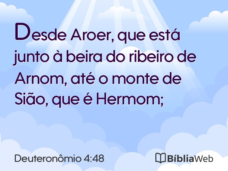 Deuteronômio 4:48 em imagem para compartilhar