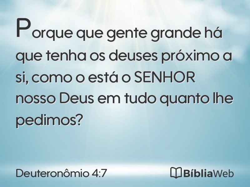 Deuteronômio 4:7 em imagem para compartilhar