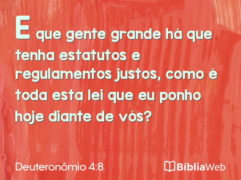 Deuteronômio 4:8 em imagem para compartilhar