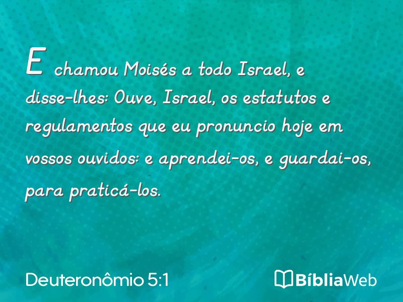 Deuteronômio 5:1 em imagem para compartilhar