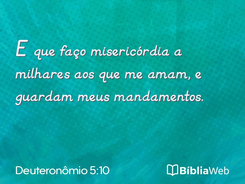 Deuteronômio 5:10 em imagem para compartilhar