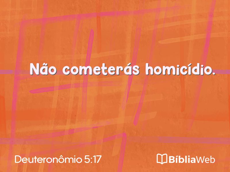 Deuteronômio 5:17 em imagem para compartilhar