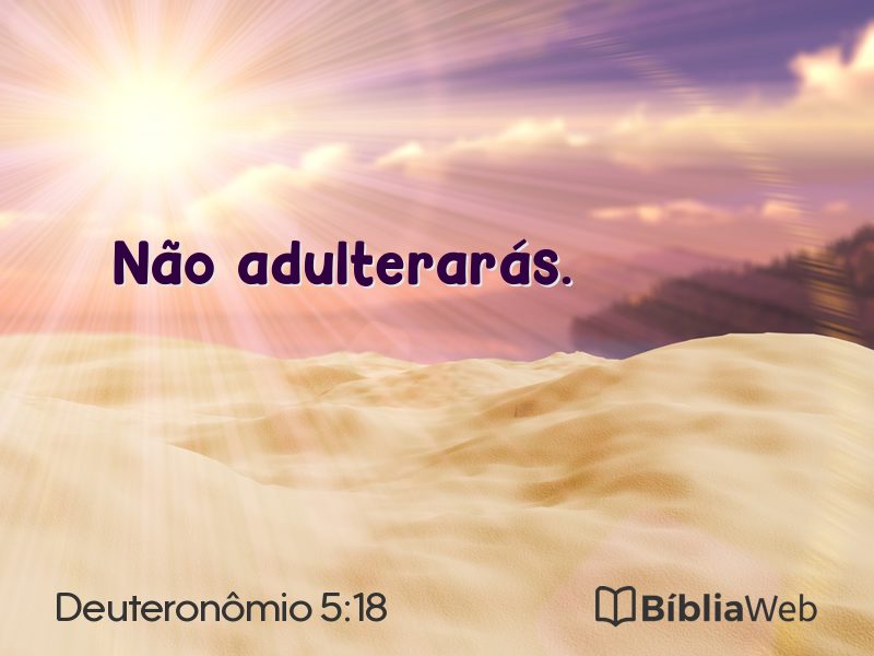 Deuteronômio 5:18 em imagem para compartilhar